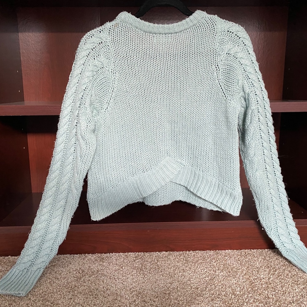 Blue Cropped Sweater - Picture 2 of 4